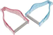 FRCOLOR Manual Hair Removal Tool Set 2pcs Spring Facial Epilator for Women No Battery Required for Face Lip Chin Cheeks and Neck