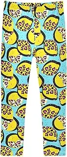 [Joisal] Chic Lemon Blue Pants Girls, Ideal for Girl Athletic Leggings, Kid Leggings, Girls Leggings 4t