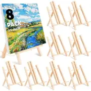 15 Inch Wood Easels, 8-Pack Tabletop Wooden Easels for Painting & Display, Ca...