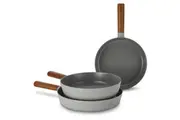 Neoflam Fika Reserve 24, 28cm Fry pans & 26 Wok Induction Midnight Green