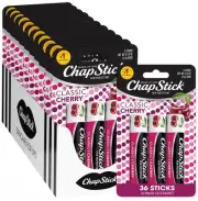 Lot Of 18 (6x3) Chapstick Cherry Lip Balm 0.15 oz NEW