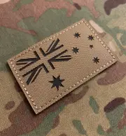 Khaki Tan Australian Flag Patch - Tactical Army Adf Military Morale
