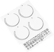 HALLMERS 40pcs Combo 4X 50mm Top Zero Clockwise Gradient Dial + 36x Symbols Decal Control Panel Labels (Black Print Clear Adhesive) Replacement Oven Sticker Cooktop Gas Induction Hob Knob Burner