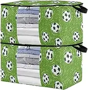 sanluoli 60L 2 Pack Under Bed Boot Storage with Reinforced Handles, clear window Closet Storage