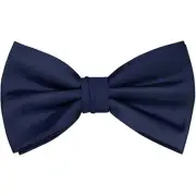 Branduce Mens Solid Color Adjustable Pre-tied Bow Tie for Men Party Navy Blue