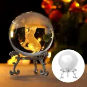 3D Laser Engraved Quartz Glass Ball Globe Cat Miniatures Crystal Ball Sphere