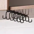 Hanger 12Hook Cup Holder Cabinet Shelf Organiser Mug Rack Under Kitchen Wardrobe