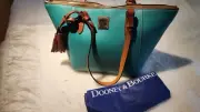 Dooney & Bourke Spearmint Pebble Grain Leather Maxine Tote