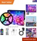 LED Strips Lights Non-Waterproof 5050 RGB 5m Length Multicolor Remote Control...