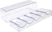 GANAZONO Transparent Poker Chip Holder Professional Multi Function Tray for Organizing Chips Design with Compartments for Tidy Game Nights
