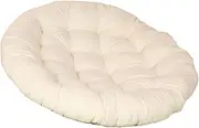 Qianly Hanging Egg Chair Cushion Swing Chair Pad Outdoor Seat Cushion Garden Chair Mat for Indoor, Beige