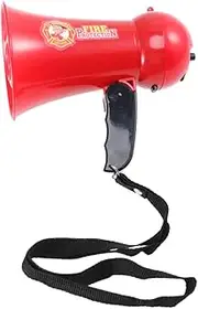 Parliky Portable Kids Fire Fighter's Megaphone Mini Bullhorn with Volume Control