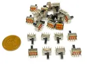25 Pieces Slide switch 2P2T DPDT 6pin off/on SS-22D07VG5 small 8mm x 6mm E26