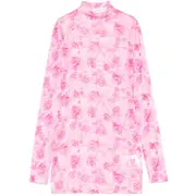 [Off-white] Off-white Mesh Mini Dress 40 IT PINK