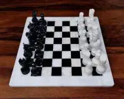 Black and White Handmade Marble Chess Set | Unique Gifts for Him & Her | Xmas