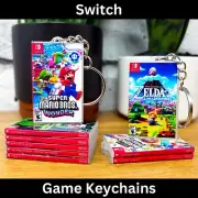 Mini Switch Game Case Keychains, Miniature Nintendo Switch, 3D Mario Gamer Gift