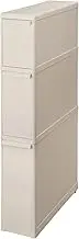 LIKE-IT FTS-111L Kitchen Storage, Drawer, Super Slim, 3 Tiers, Approx. Width 5.5 x Depth 18.3 x Height 32.3 inches (14 x 46.5 x 82 cm), Beige, Made in Japan, Concealed Storage, 5.5 inches (14 cm),