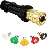 High Pressure Washer Gun Adapter 1/4" Spray Nozzle Tips Sets Brass Female Quick Connector for Karcher k2 k3 k4 k5 k6 K7