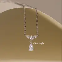 在飛比找蝦皮購物優惠-『Chic.lady 天使的淚滴』歐美飾品 純銀項鍊