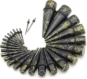 [BOPREINA] 28PCS Ear Stretching Kit Acrylic Tapers and Plugs O-Ring Gauges Expander Set Body Piercing Jewelry 14G-3/4"