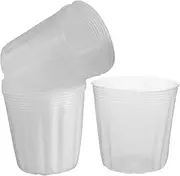 40Pcs Clear Plastic Pot Transparent Flower Planter Plant Seedling Nursery Pots Succulent Plant Container for Succulents Herbs Snake Plants