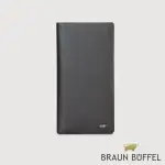 【BRAUN BUFFEL 德國小金牛】台灣總代理 瓦拉頓-TW 14卡薄型長夾-黑色(BF537-322-BK)