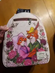 Disney Loungefly Robin Hood Maid Marian Floral Mini Backpack Bookbag NWT