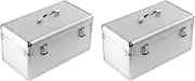 VENEKA 2X Aluminum and Eva Hard Drive Protective Case 8X3.5 Inch and 6X2.5 Inch Slots for Hard Drive Classification and Storage