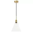 Living District LD6227BR Hugh 1 Light 10 in Brass Clear Gl Pendant Ceiling Light