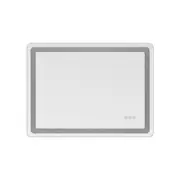 80x60CM Bathroom LED Light Makeup Wall Mirror Touch Anti-fog Bluetooth