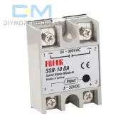 24V-380V 10A 250V SSR-10 DA Solid State Relay Module 3-32V DC To AC
