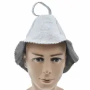 Wool Felt Sauna Hat Cap Gray Russian Bathroom House Head Protection Supplies Acc