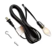 Fantado Cord + SHATTERPROOF Bulb | Black Weatherproof Outdoor Pendant Light L...