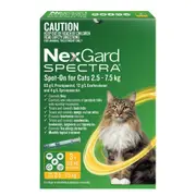 NexGard SPECTRA Spot-On for Cats 2.5-7.5kg 3pk