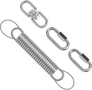 Swing Hammock Hook with Swivel Ring Carbon Steel Rust Resistant 150 kg Load Capacity Spring for Hanging Chair Bean Bag and Yoga..(Silver)