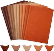Whaline 100 Sheets Brown Tissue Paper 5 Colors Gift Wrapping Paper Fall Decorative Art Paper for Autumn Harvest Thanksgiving Halloween Party DIY Crafts Supplies, 14 x 20 Inch