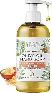 Frankincense & Myrrh Olive Oil Hand Soap - Cruelty Free, Vegan, Gluten Free, All Natural