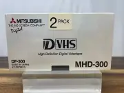 Mitsubishi DF-300 Digital VHS D-VHS Cassette Tape MHD-300 2 Pack SEALED