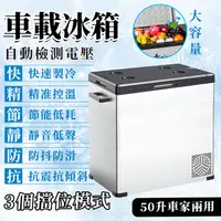 在飛比找PChome24h購物優惠-家車兩用 110V 50L 數顯車用冰箱 露營冰箱 壓縮機 