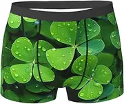 [QMNEHJ] Many Green Clover Men's Boxer Briefs Breathable Stretch Underwear Moisture-Wicking Trunks for Men