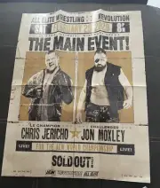All Elite Crate Jericho vs Moxley Revolution 2020 17x22 Poster