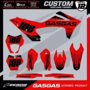 GASGAS MOTOCROSS GRAPHICS KIT CUSTOM MX GRAPHICS DECALS MC MCF EC BLOK RED/BLK