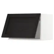 METOD wall cabinet horizontal, white/Lerhyttan black stained, 60x37x40 cm