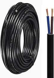 2 Core 0.5-6.0mm² H05VV-F EU Standard Flexible Power Cable CE/Reach/CB Certified Oxygen-Free Copper PVC Sheath for Industrial Machinery & Electronics(30ft,2C-1.5mm²)