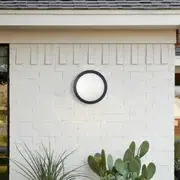 Outdoor LED Bulkhead Light Round IP66 Black/White CLA Lighting - PL-BULK1, PL-BULK2