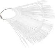 WOONEKY 100pcs Nail Display Tips Nail Polish Sample Sticks for Salons Display Boards