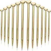 Ciieeo 12pcs Love Metal Pen Wedding Pens Gold Ink Pens Gold Pens with Gold Ink Business 2023 Graduation Metal Valentine Pens Stylus Signature Pens Girls Student Handwriting