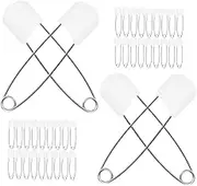 HOODANCOS 60Pcs Safety Pins for Nappies Crafts Safety Buckle Brooches Secure Diaper Fasteners with Locking Closure for Travel Everyday Use