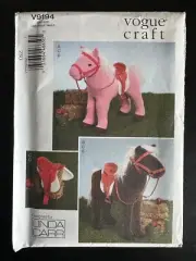 New Vogue Craft Pattern 9194 Stuffed Doll Horses & Accessories by L Carr