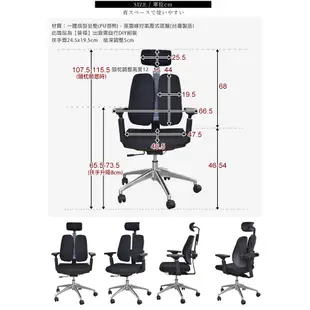 凱堡家居｜傑森高機能人體工學護脊雙背電腦椅 現貨 耐重 台灣製 一年保固 電腦椅 辦公椅 工作椅 主管椅【A42926】